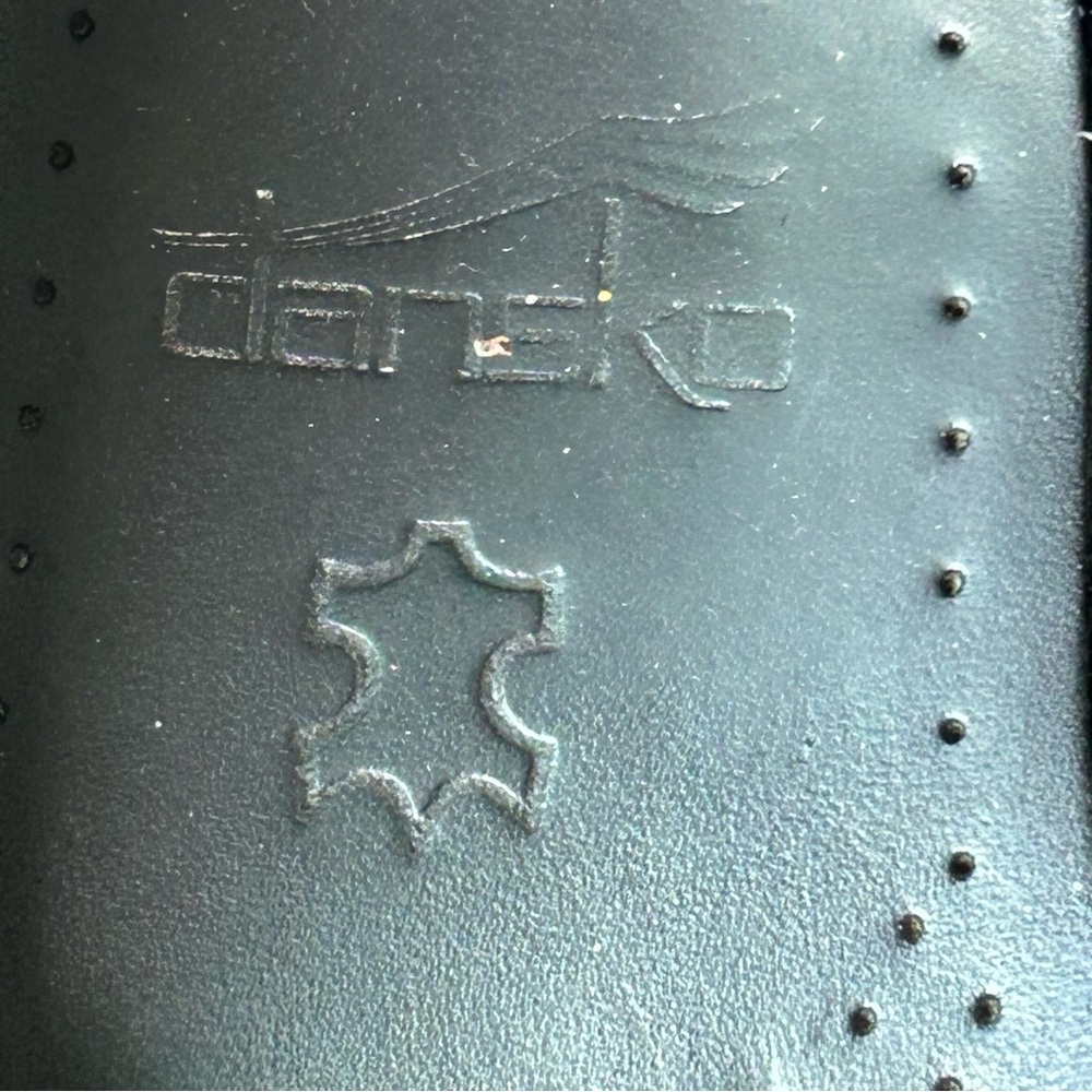 Dansko Black Patent Leather Iridescent Water Drop Pattern Clog Size 40 EU/ 10 US - Picture 4 of 11